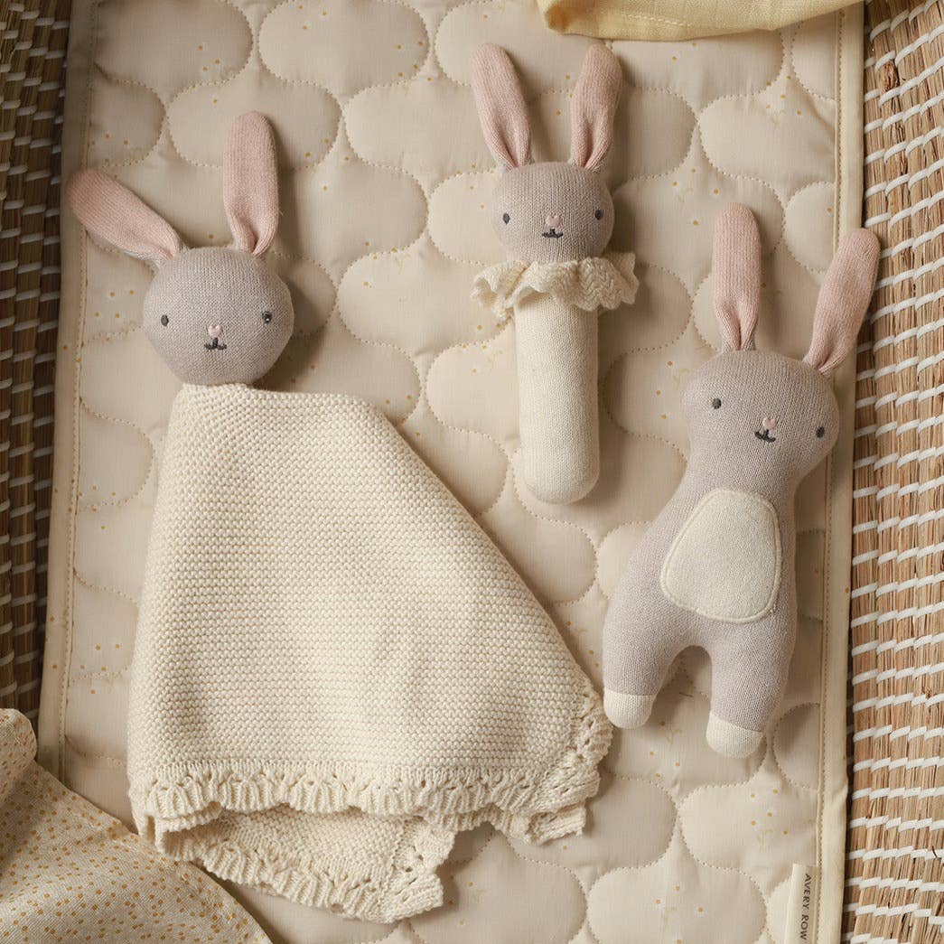 Blushing Bunny Rattle – Plush Toy for Babies