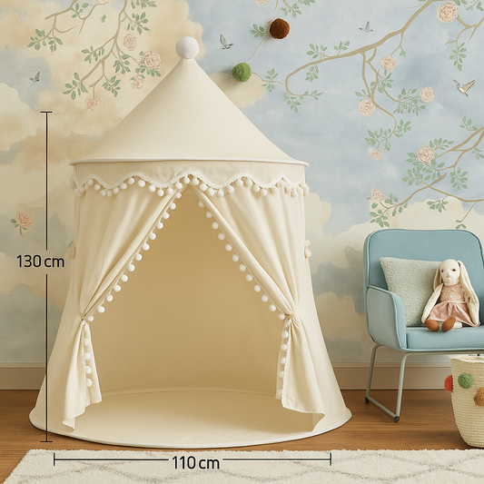 Neutral Daydream Den – Kids Pop Up Play Tent for Imaginative Play, Reading Nooks & Cozy Corners