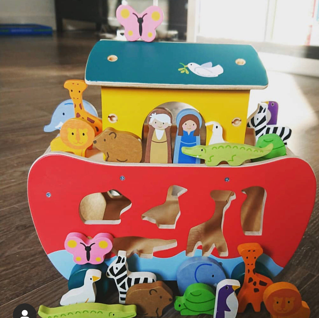 Noah’s Shape Sorter Ark – Wooden Educational Toy for Toddlers