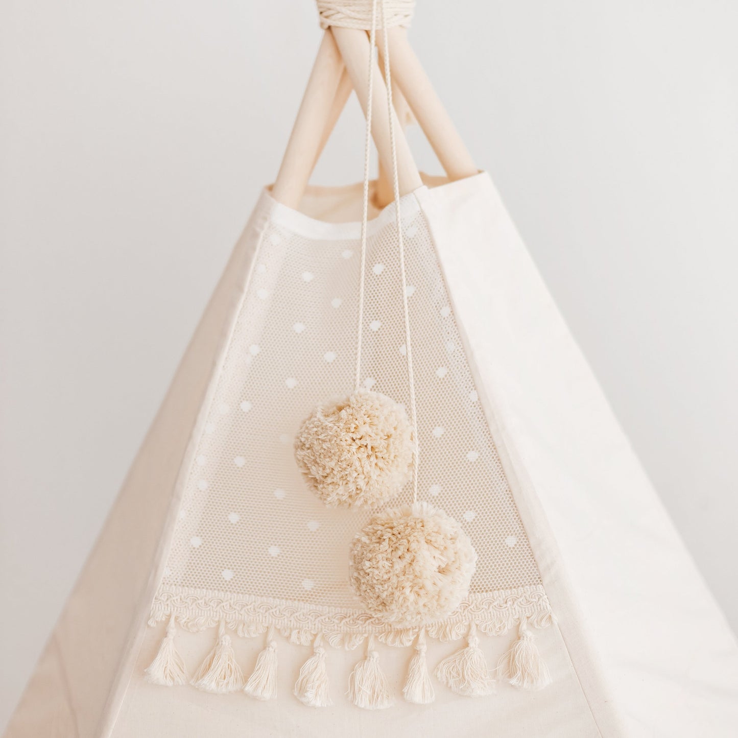 MINICAMP Extra Large Indoor Teepee Tent with Tassels Decor