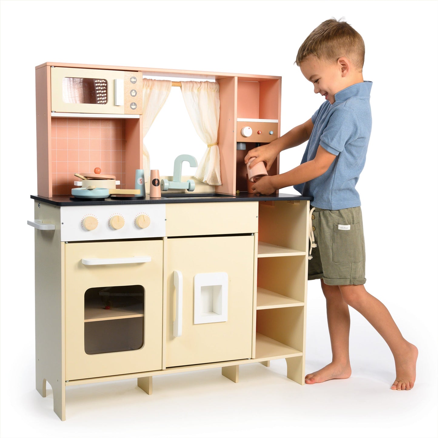 Wooden Play Kitchen – Imaginative Cooking Toy for Toddlers