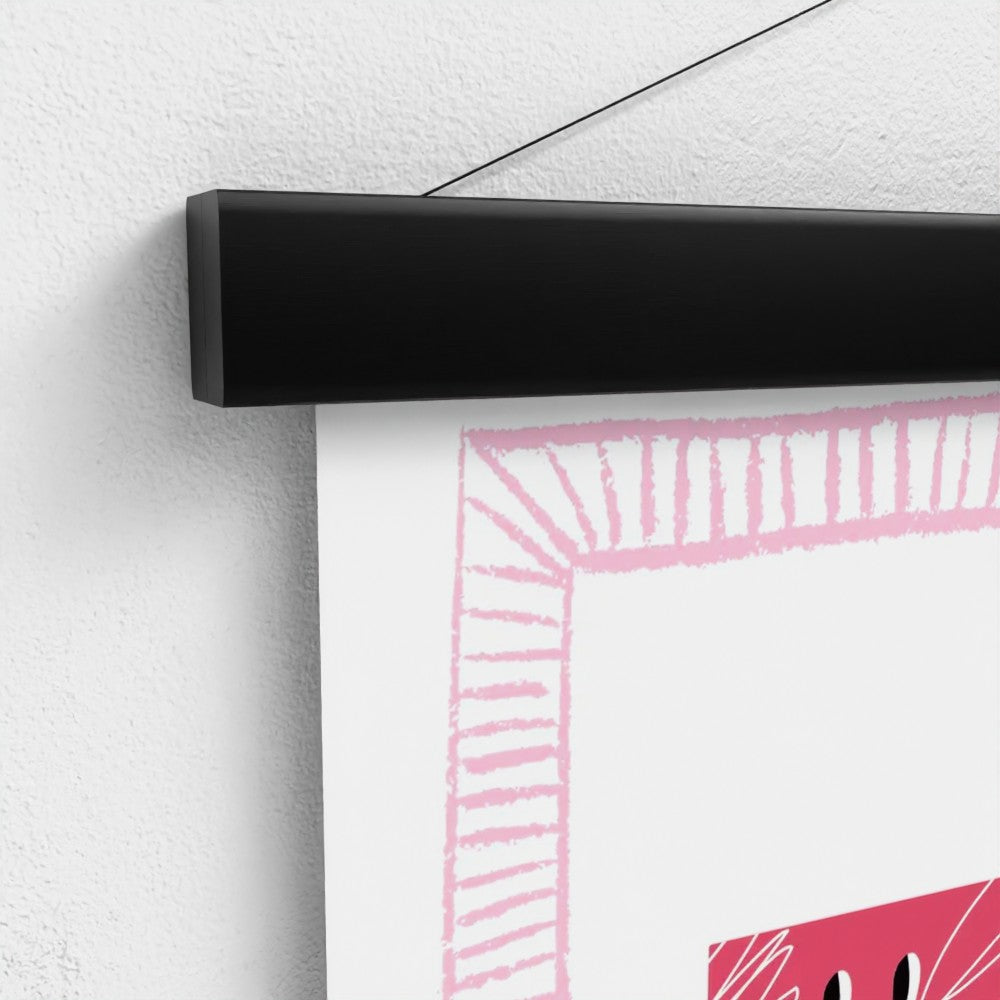 Pink Happy Shapes – Educational Nursery Wall Art