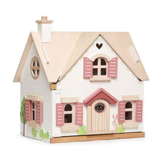 Cottontail Cottage – Beautiful Wooden Dollhouse with Furniture