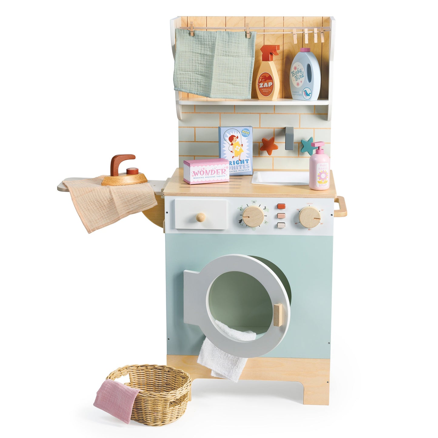 Wooden Laundrette – Pretend Washing Machine Toy for Toddlers