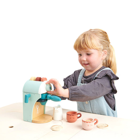 Babyccino Maker – Wooden Coffee Machine Pretend Play Set for Kids