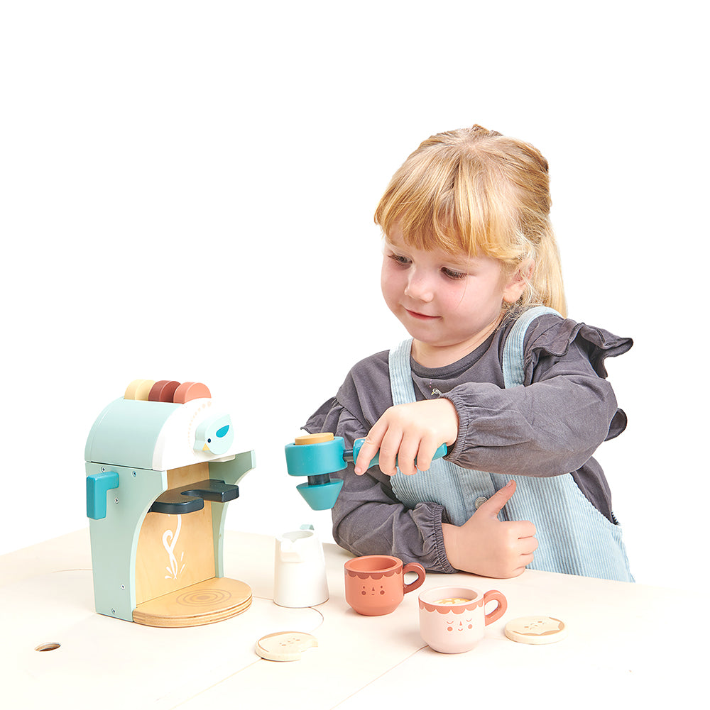 Babyccino Maker – Wooden Coffee Machine Pretend Play Set for Kids