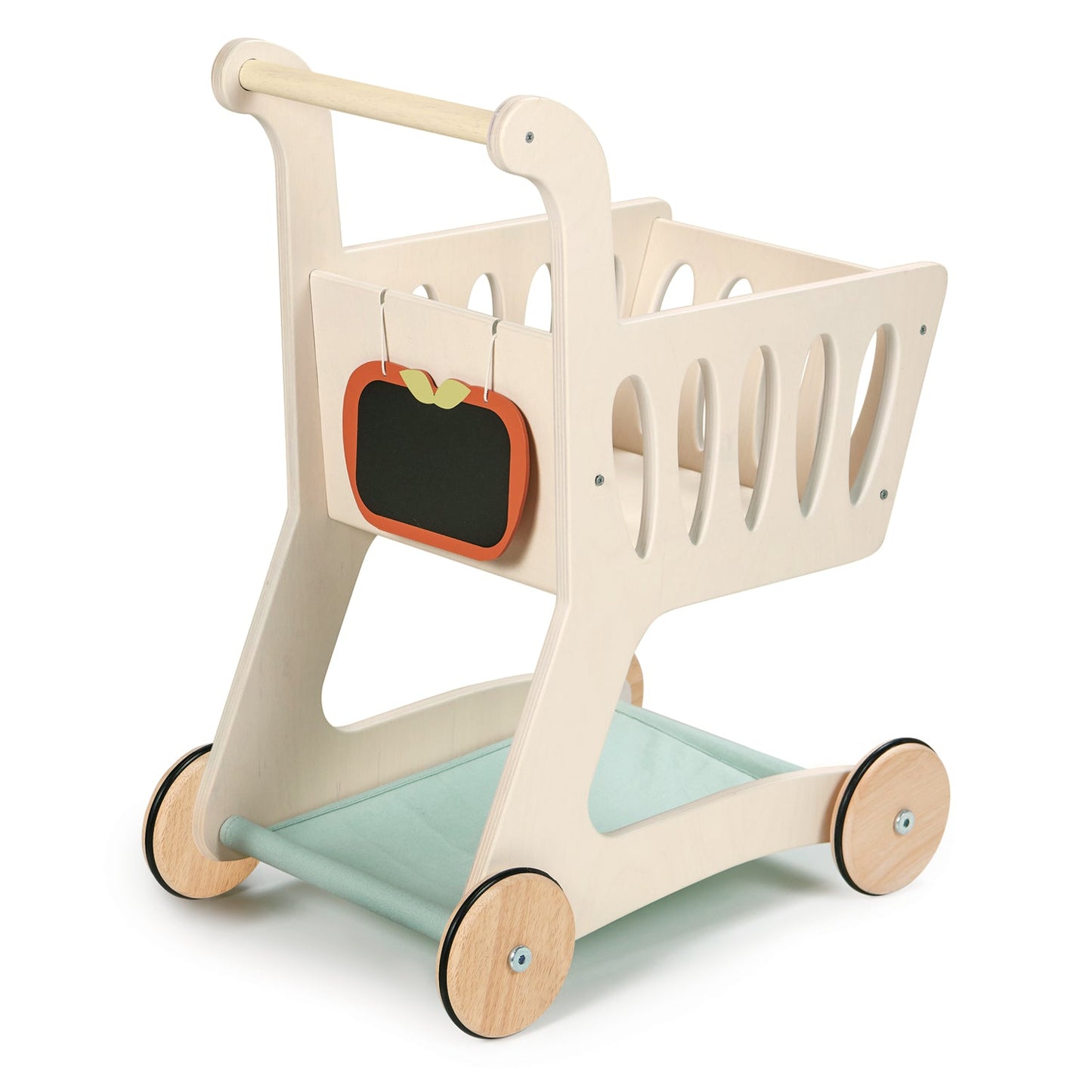 Wooden Shopping Cart – Role Play Grocery Toy for Toddlers