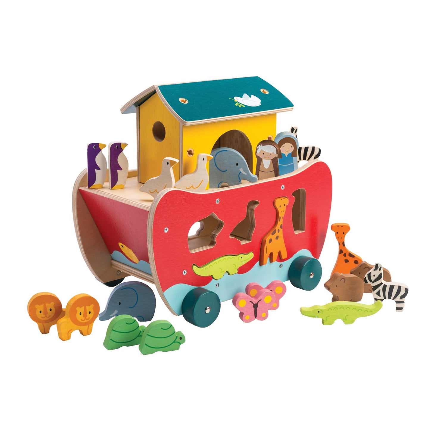 Noah’s Shape Sorter Ark – Wooden Educational Toy for Toddlers