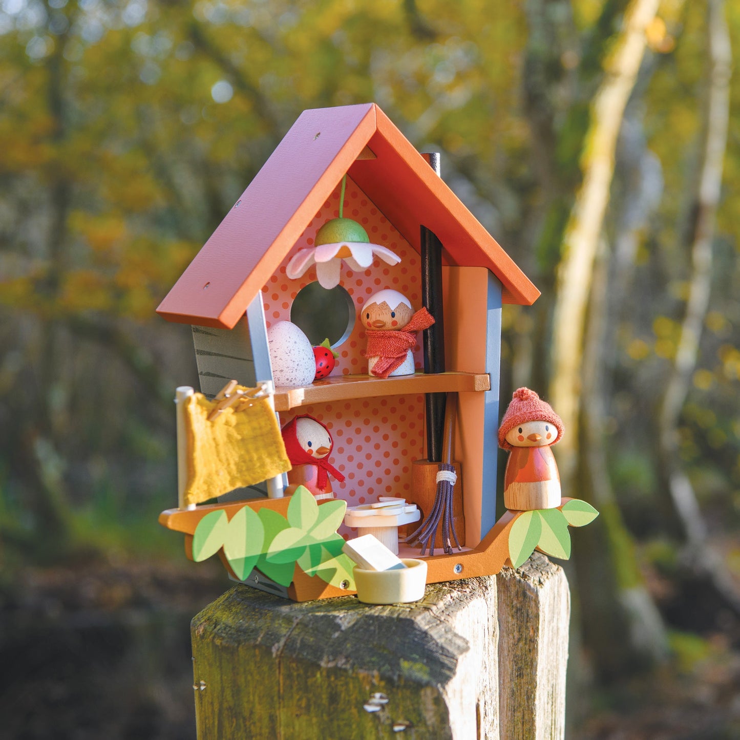 Robin’s Nest Box – Wooden Birdhouse Nature Play Set for Kids