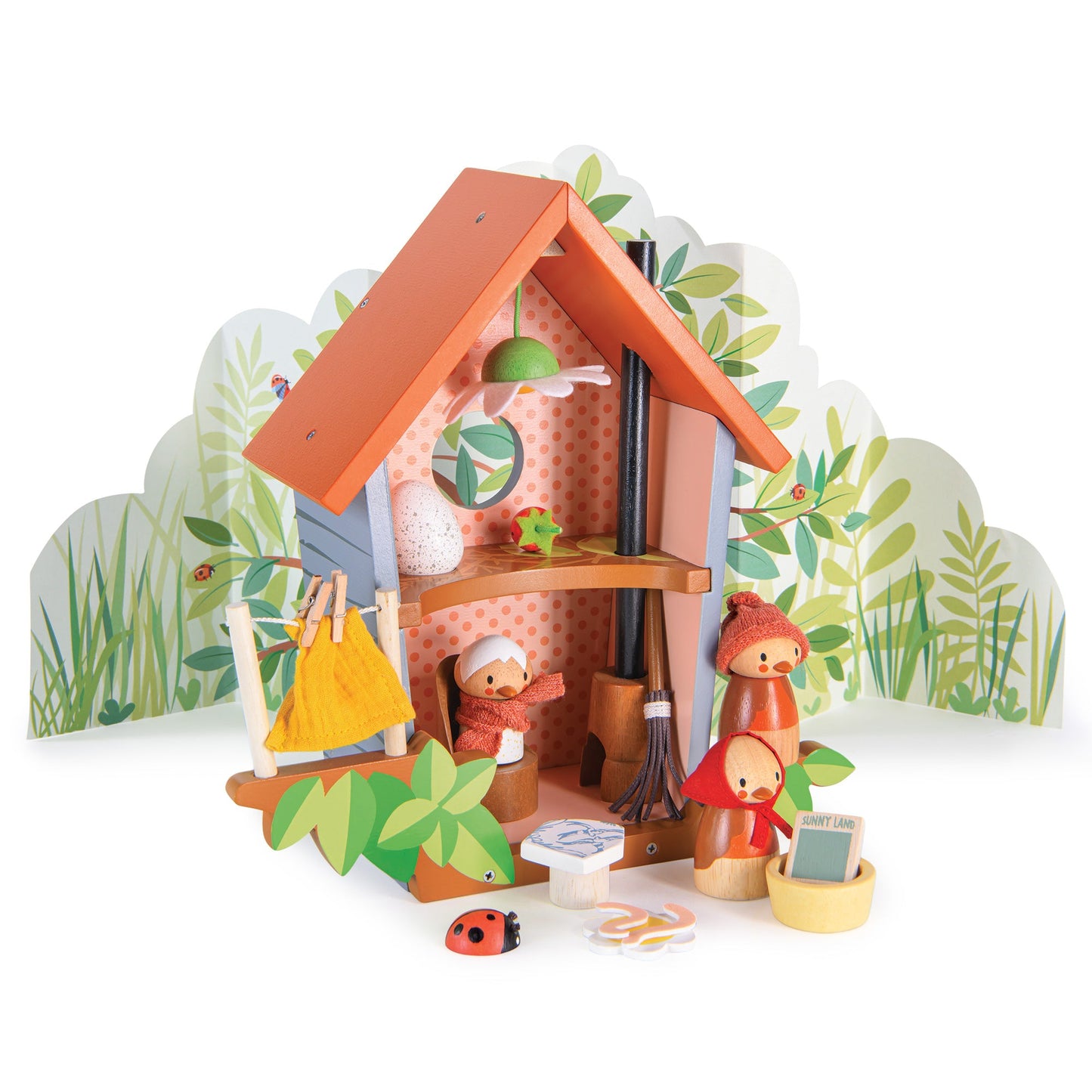 Robin’s Nest Box – Wooden Birdhouse Nature Play Set for Kids