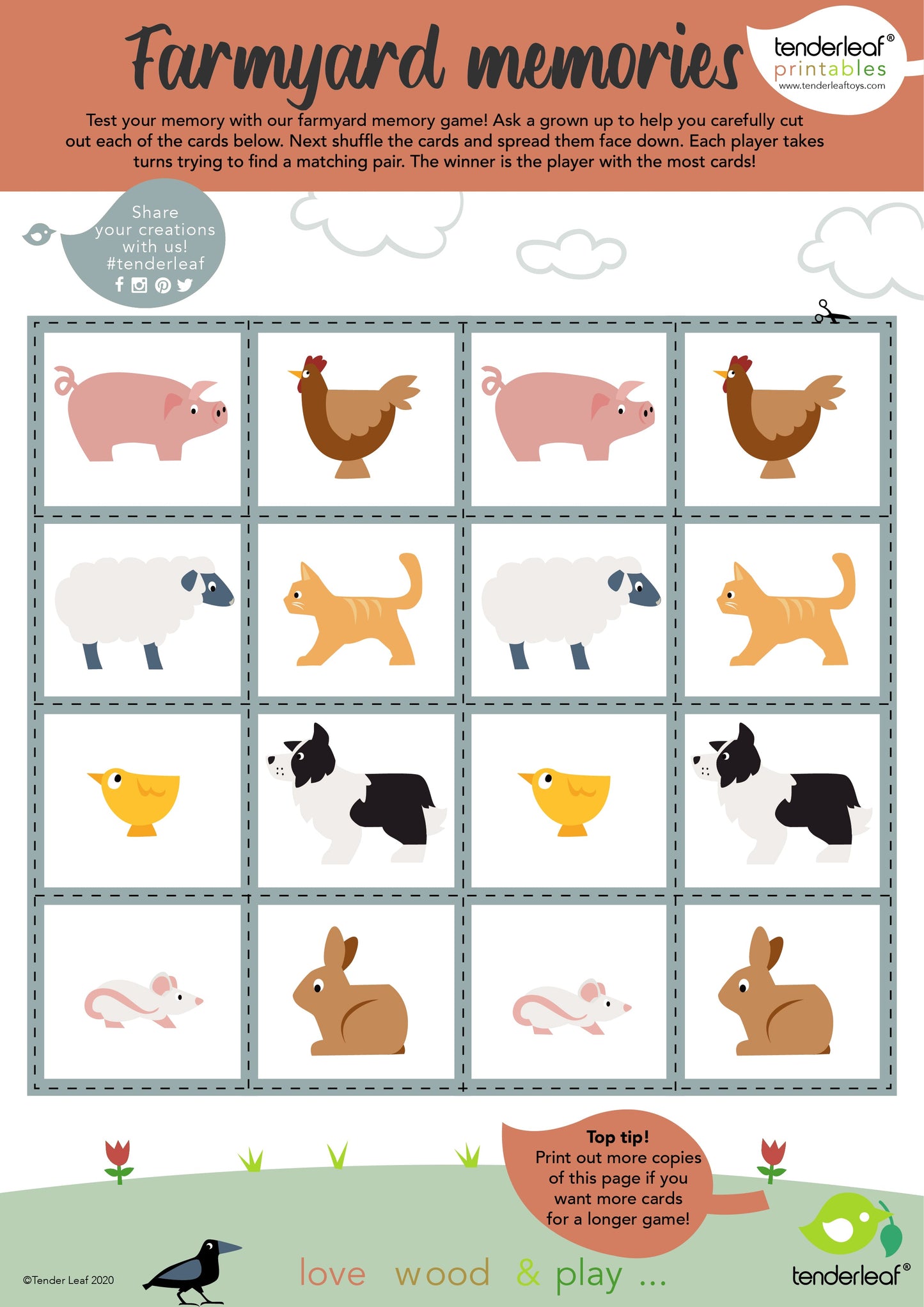 Farmyard Animals Shelf Set