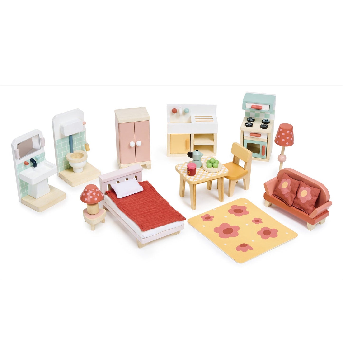 Foxtail Villa (Pink) – Wooden Dollhouse for Imaginative Play