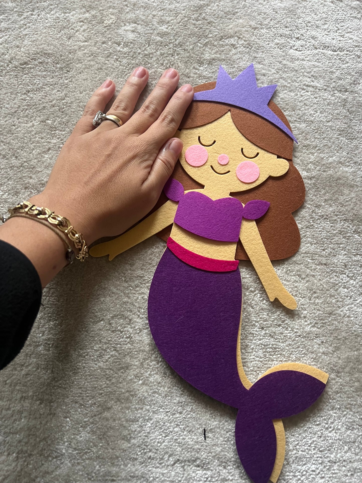 Paste The Mermaid Felt Play Board-Magical Dress up activity for girls