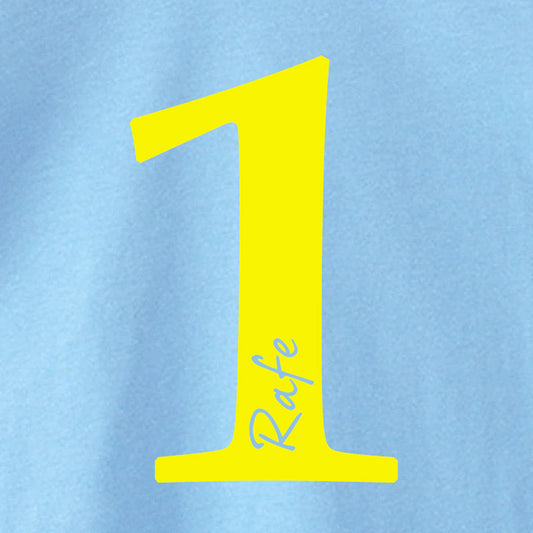 First Birthday T shirt Blue - Personalise