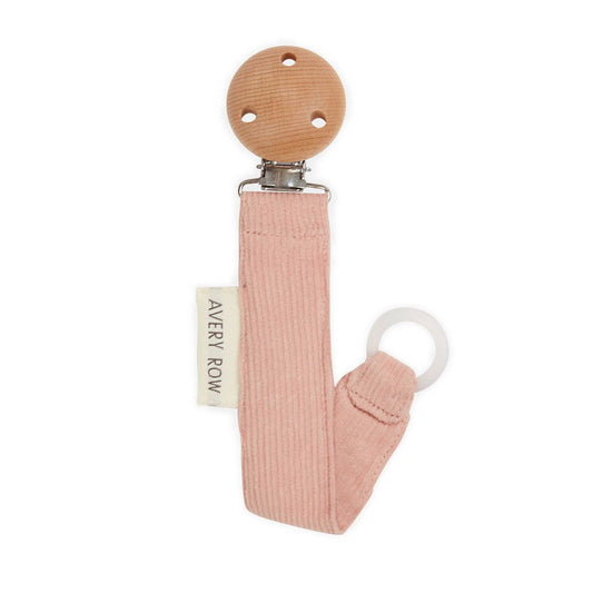 Dummy clip - Corduroy, Pink - Organic Cotton
