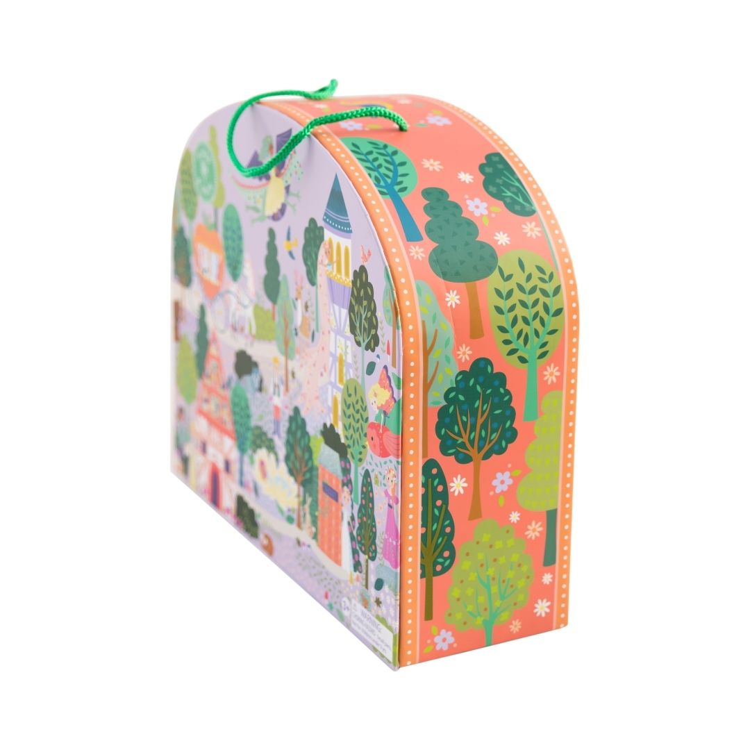 Floss & Rock Fairy Tale Play Box with Wooden Pieces | Portable Kids Travel Playset