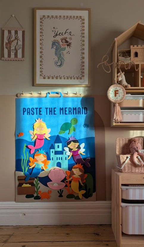 Paste The Mermaid Felt Play Board-Magical Dress up activity for girls