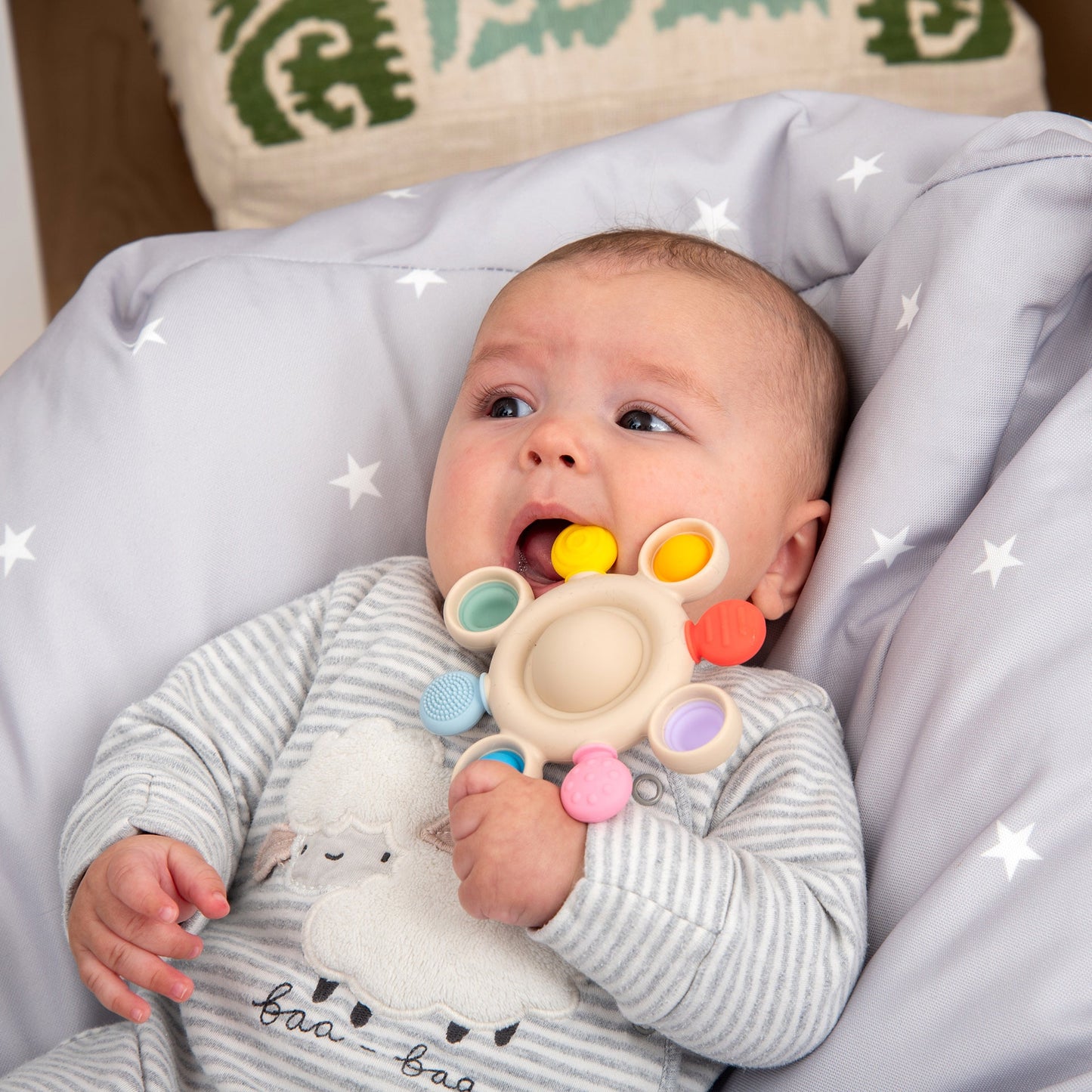 SiliSoft® Pop Teether (Rainbow)