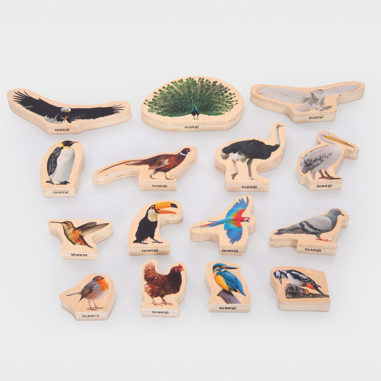 Wooden Bird Blocks