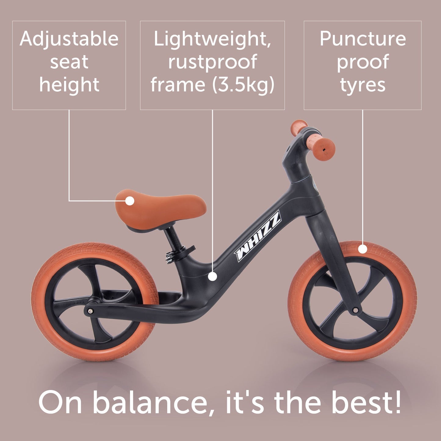 Whizz Balance Bike - Black