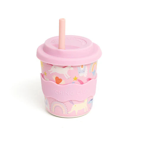 Pink Unicorn Chino Cup 8oz (STRAW INCLUDED)