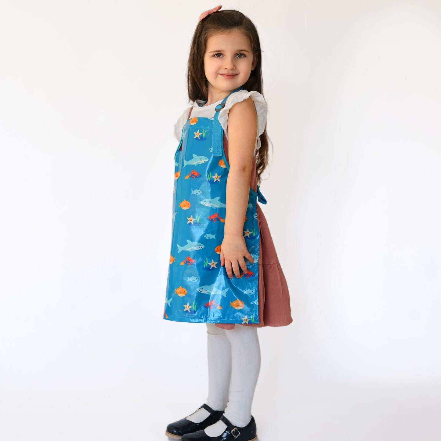 Bibetta Wipeezee Apron - Child's size - Turquoise Sea Creatures