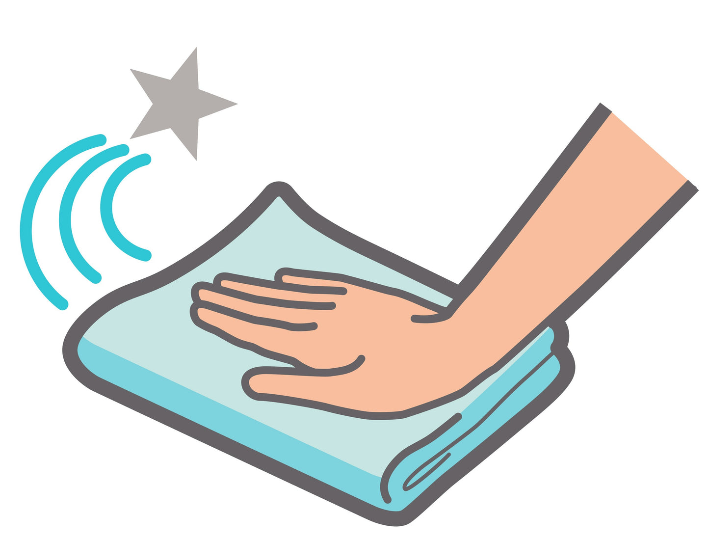 Bibetta Wipeezee Apron - Child's size - Green Bunny & Veg