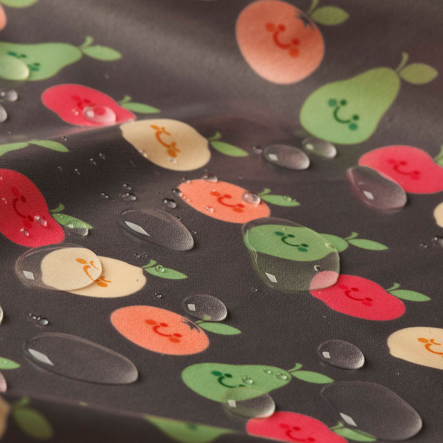 Bibetta Wipeezee Apron - Child's size - Grey Happy Fruit