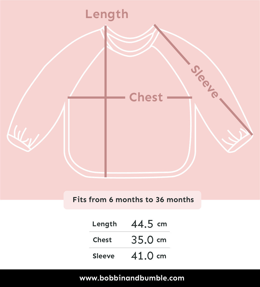 Long Sleeved Baby Bib - Teddy Bear Print