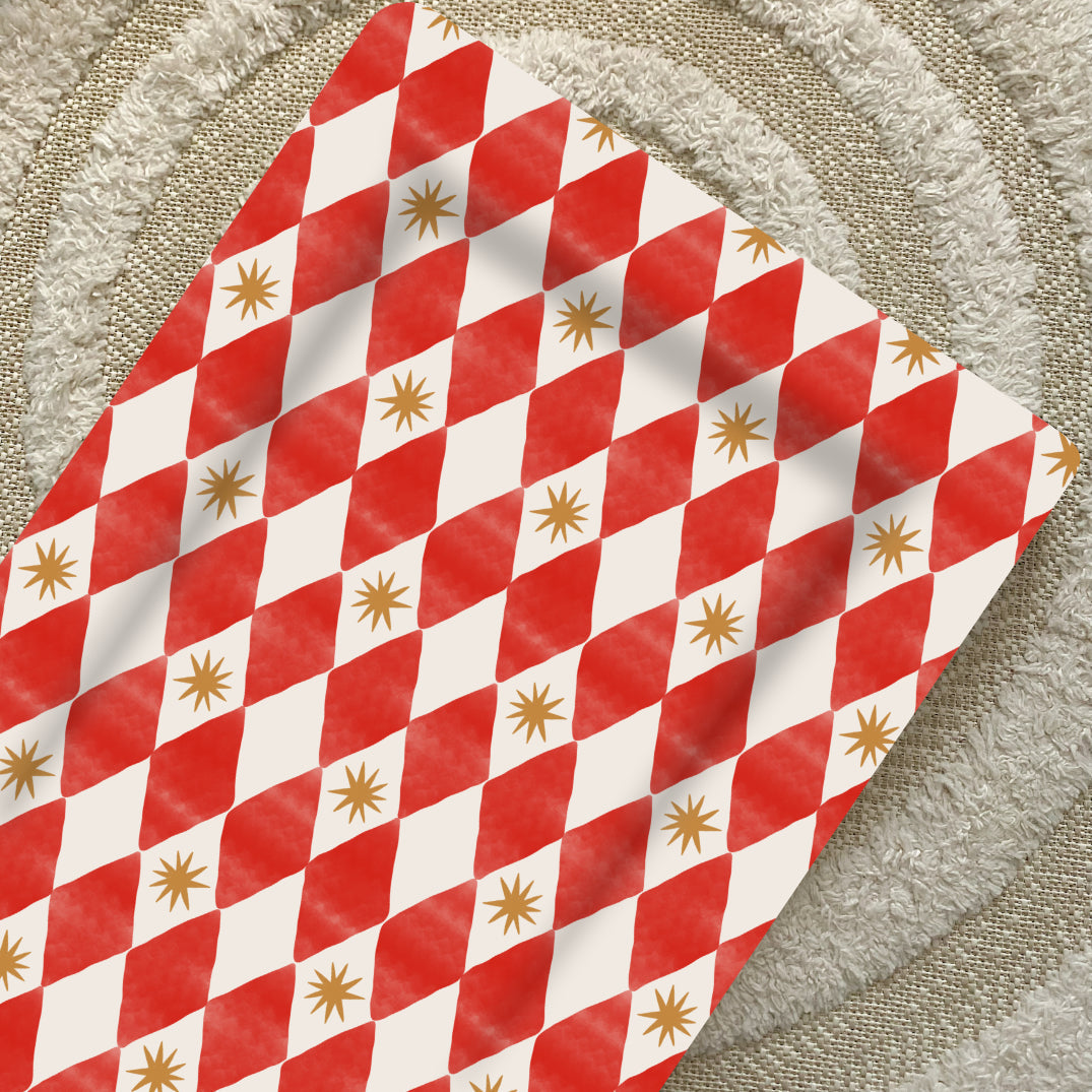 Standard Changing Mat - Red Harlequin