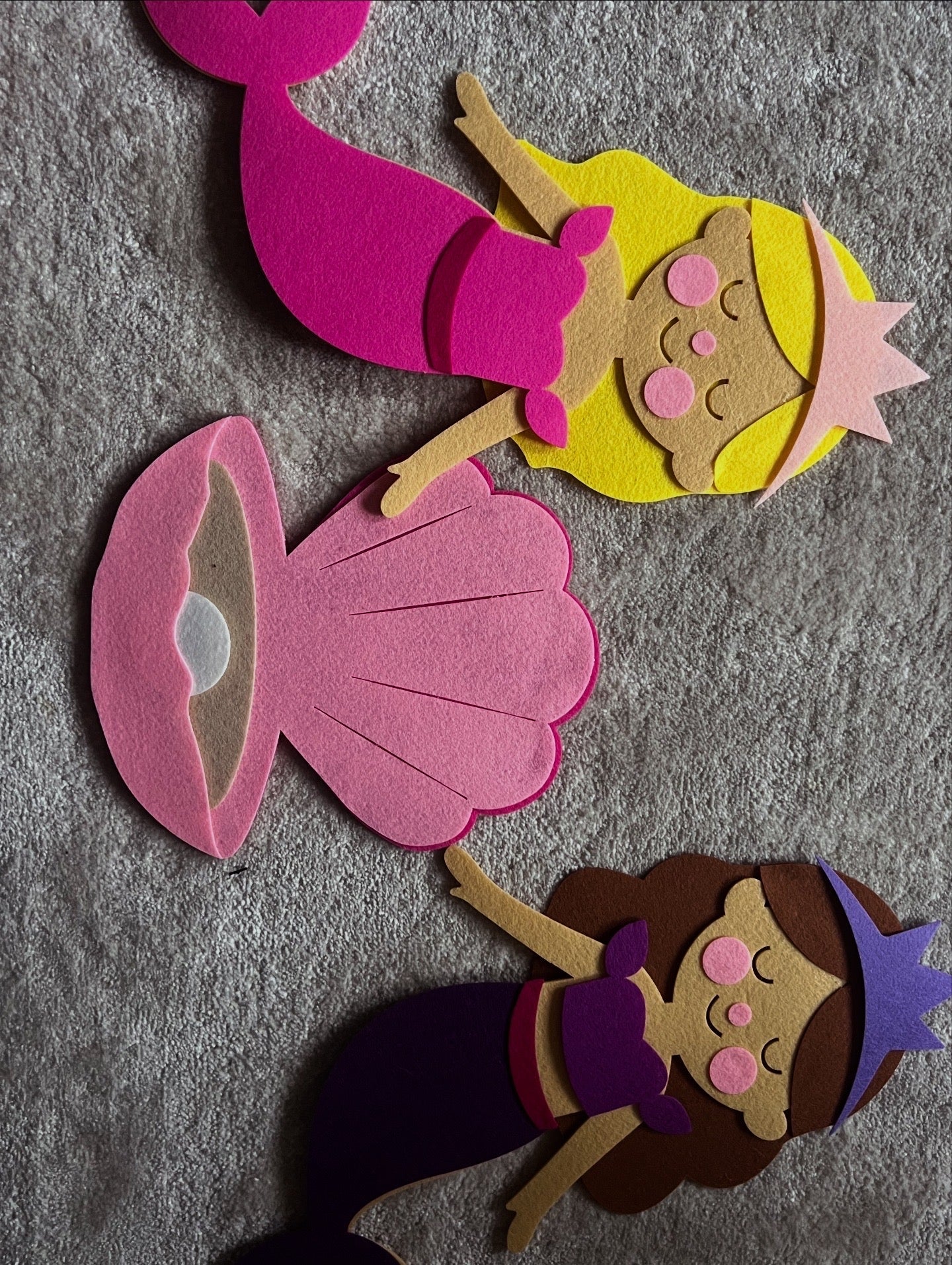 Paste The Mermaid Felt Play Board-Magical Dress up activity for girls
