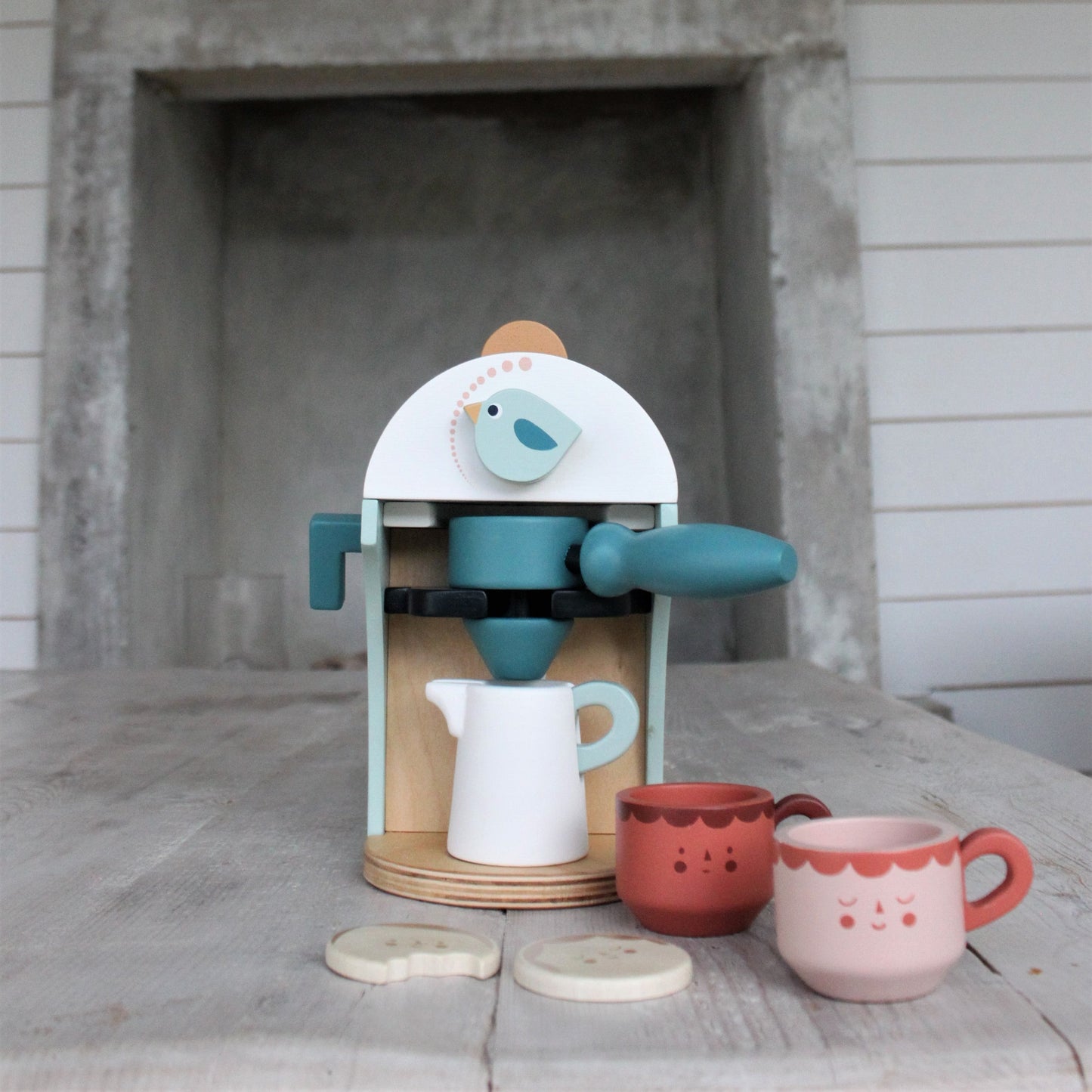 Babyccino Maker – Wooden Coffee Machine Pretend Play Set for Kids