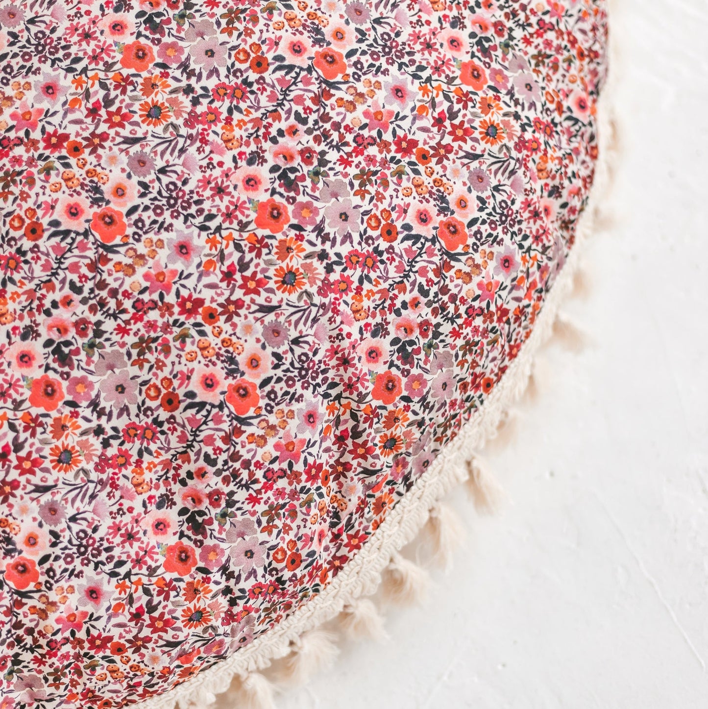 MINICAMP Big Floor Cushion in Rose Flower Pattern