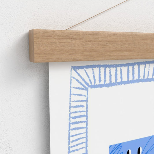 Blue Happy Shapes – Educational Nursery Wall Art