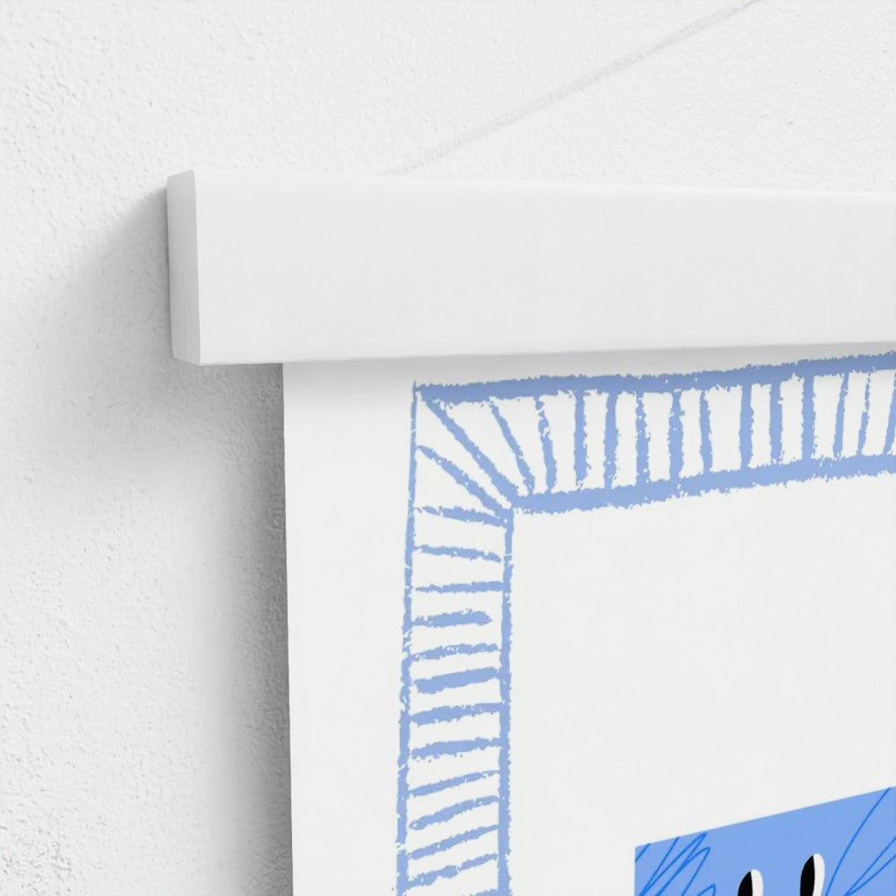 Blue Happy Shapes – Educational Nursery Wall Art