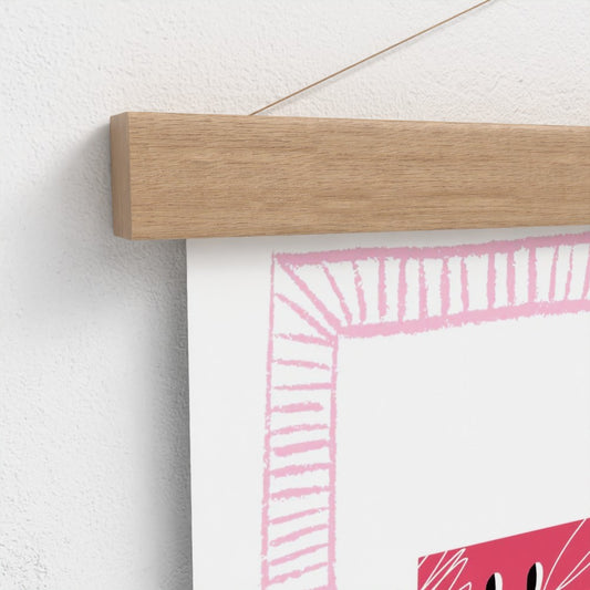 Pink Happy Shapes – Educational Nursery Wall Art