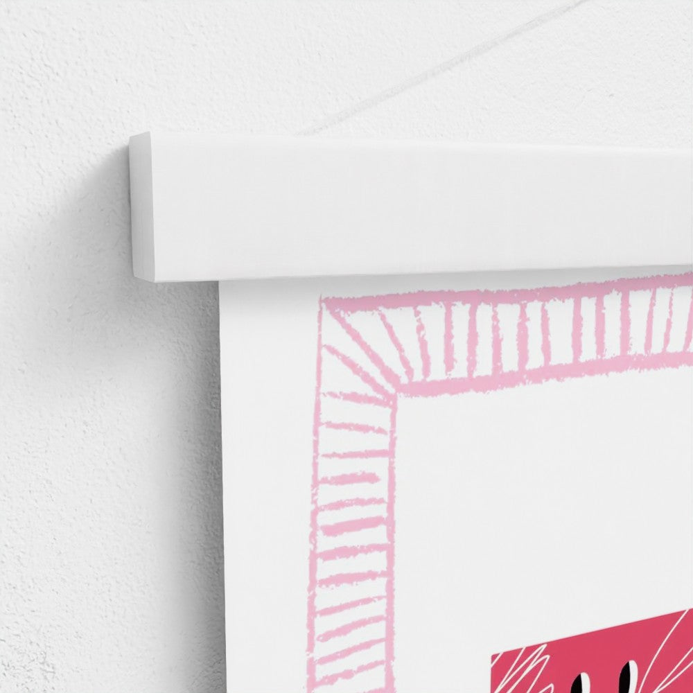 Pink Happy Shapes – Educational Nursery Wall Art