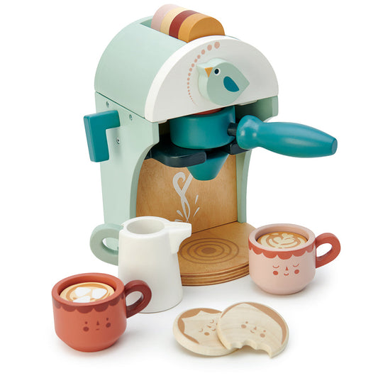 Babyccino Maker – Wooden Coffee Machine Pretend Play Set for Kids