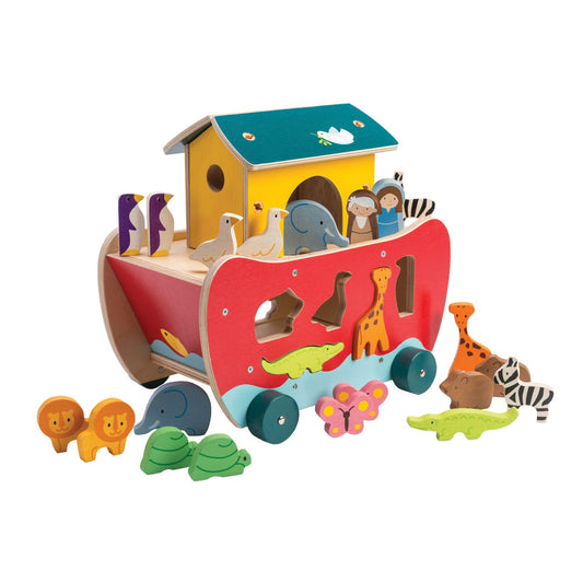 Noah’s Shape Sorter Ark – Wooden Educational Toy for Toddlers