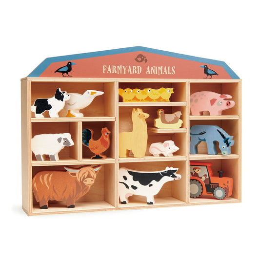 Farmyard Animals Shelf Set