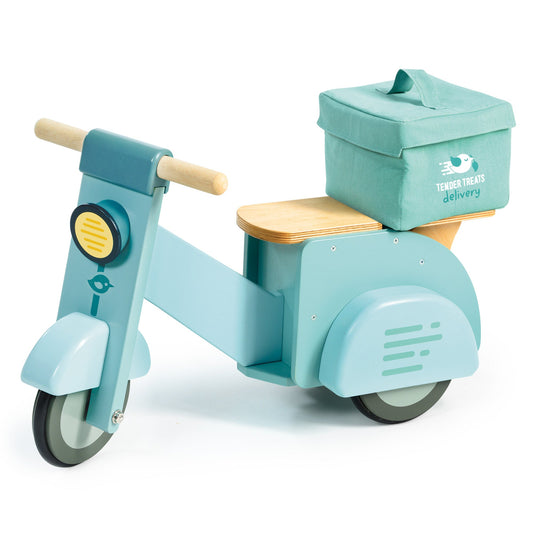 Wooden Delivery Scooter Toy – Pretend Play Ride-On for Toddlers