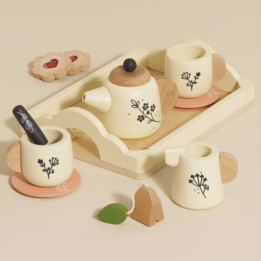 Wooden Tea Set & Tray