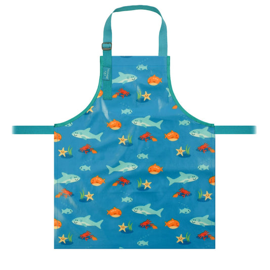 Bibetta Wipeezee Apron - Child's size - Turquoise Sea Creatures