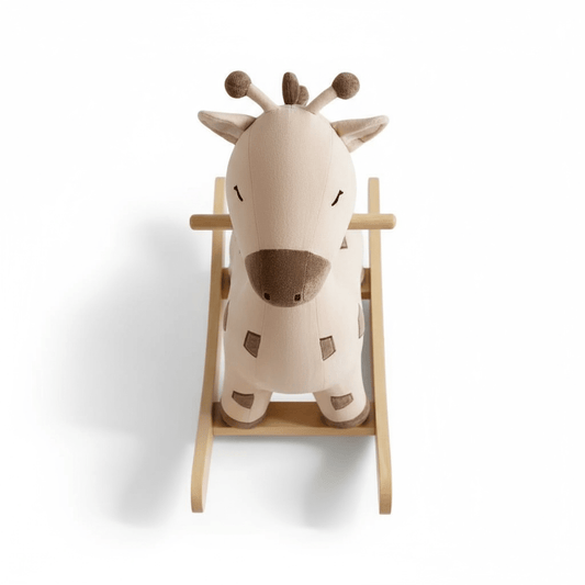 Giraffe Rocker – Soft Plush & Wood Ride-On Rocking Toy