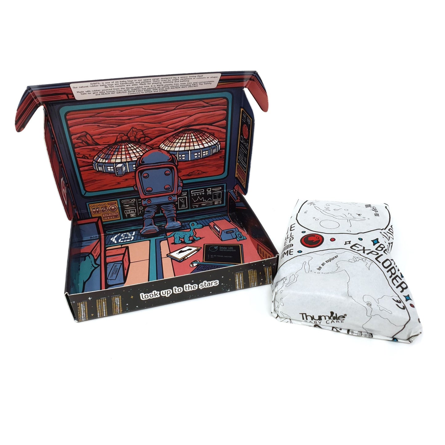 OrBITEr® Natural Rubber Space Themed Baby Toy (Rocket)