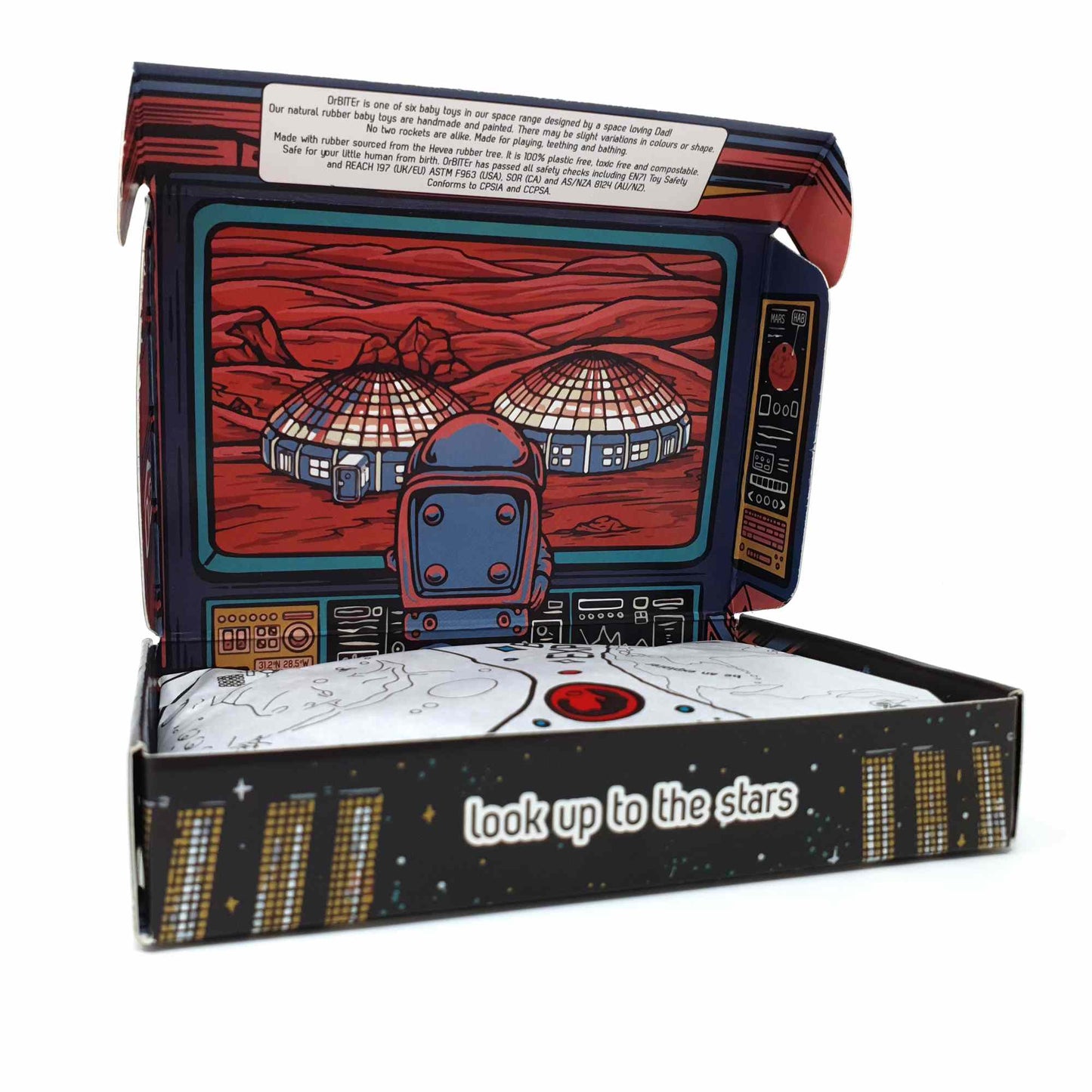 OrBITEr® Natural Rubber Space Themed Baby Toy (Rocket)