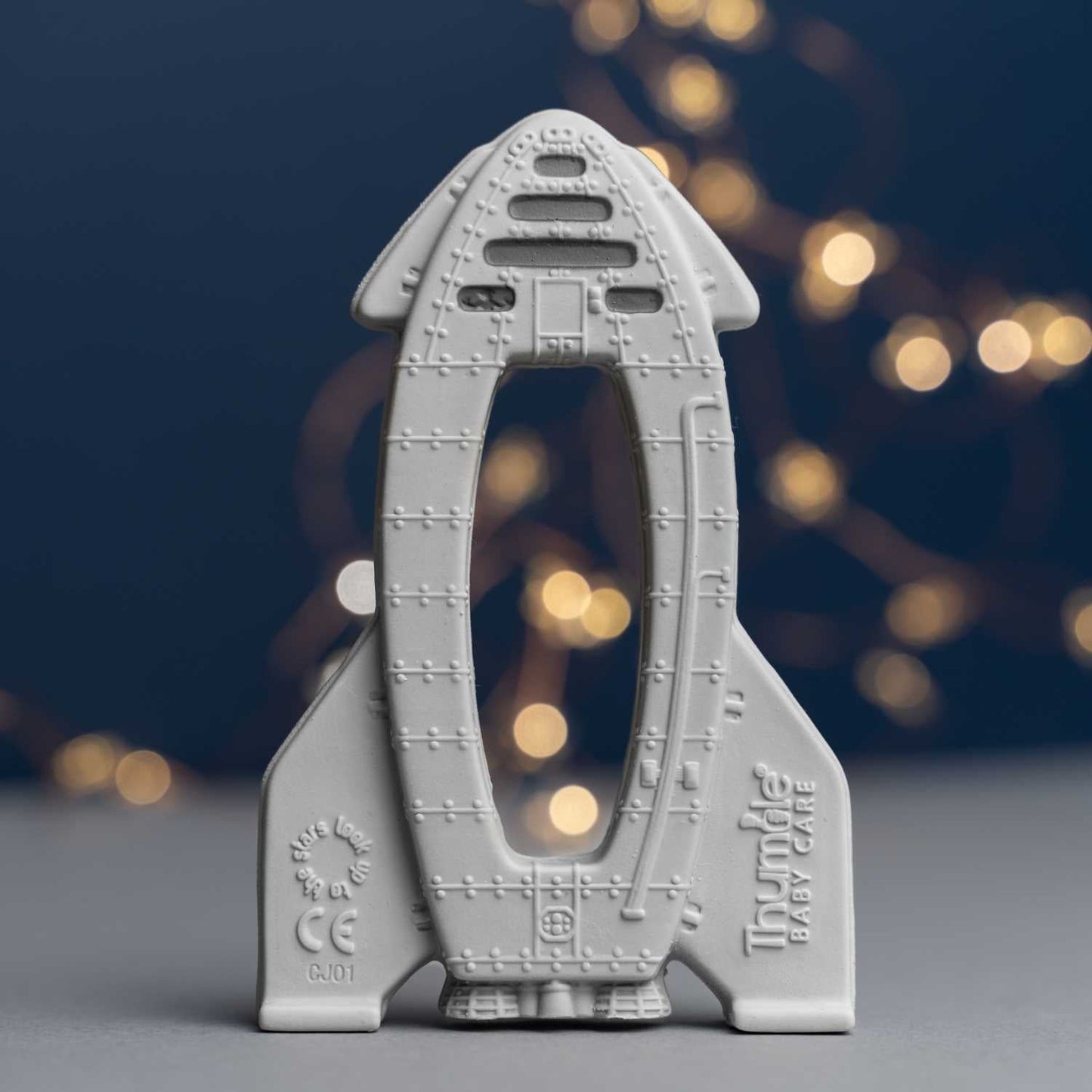 OrBITEr® Natural Rubber Space Themed Baby Toy (Rocket)