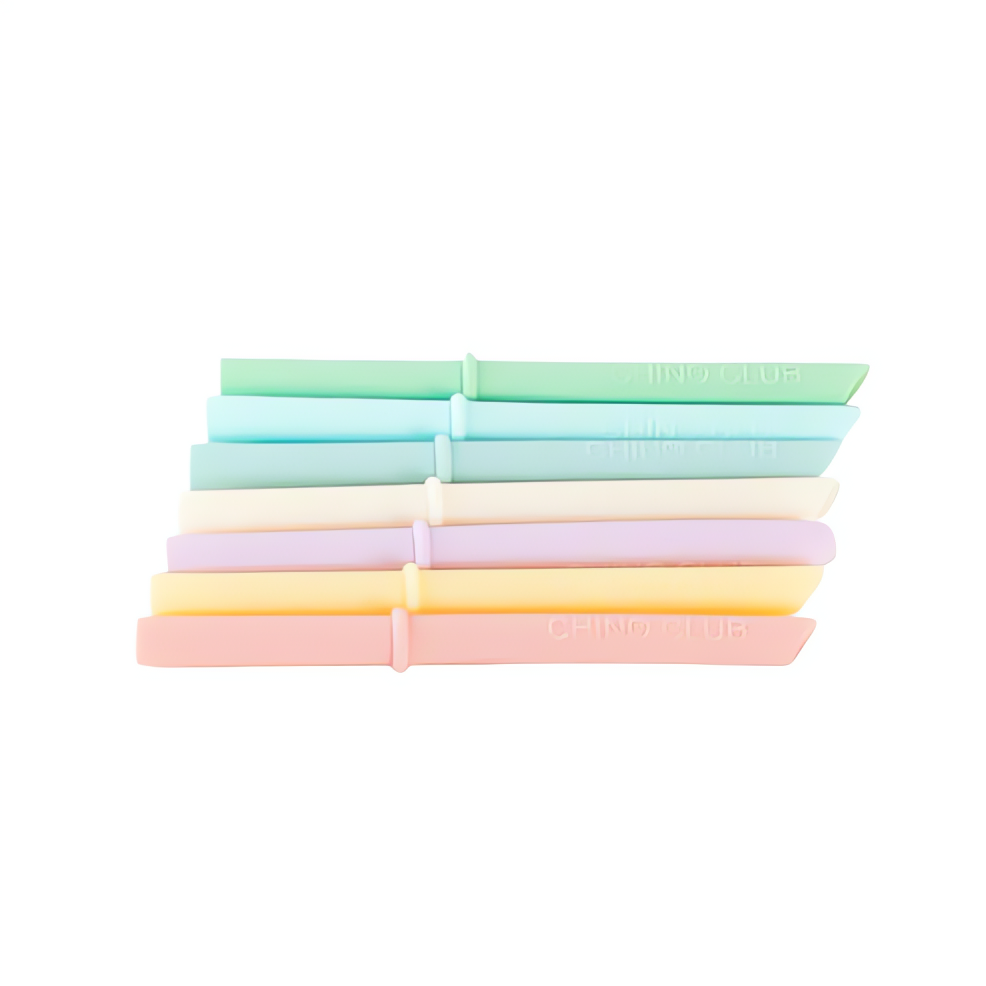 7 x Silicone Mixed Straws Bundle