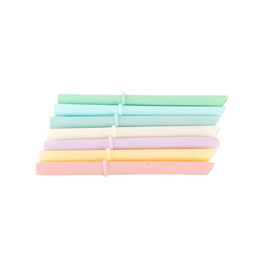 7 x Silicone Mixed Straws Bundle